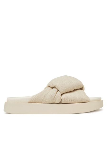 Inuikii Klapki Oversized Linken Knot-147 1028 Écru. Klapki Inuikii, bez wzorów, z materiału, bez obcasa, bez zapięcia. Za 559.99 zł.