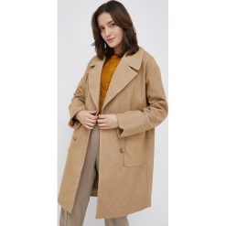 Vila - Płaszcz. Szare płaszcze Vila, bez wzorów, klasyczne, bez kaptura. W wyprzedaży za 164.99 zł.