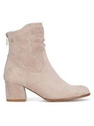 JENNY Botki WYL3987-1 Beżowy. Brązowe botki Jenny, bez wzorów, bez obcasa, na słupku, bez zapięcia. Za 111.99 zł.