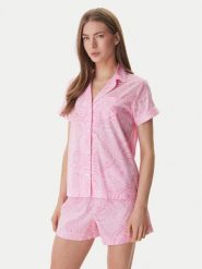 LAUREN RALPH LAUREN Piżama ILN12499 Różowy Regular Fit. Czerwone piżamy Lauren Ralph Lauren, xs, bez wzorów, z wiskozy, bez kołnierzyka, bez ramiączek. Za 449.99 zł.