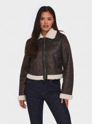 ONLY Kurtka z imitacji skóry Betty 15324138 Brązowy Regular Fit. Brązowe kurtki ONLY, xl, bez wzorów, ze skóry, bez kaptura. Za 179.99 zł.