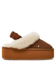 EMU Australia Kapcie Hartz W13137 Brązowy. Brązowe kapcie Emu Australia, bez wzorów, ze skóry. Za 299.99 zł.