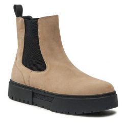 Sztyblety Jenny Fairy. Brązowe botki Jenny Fairy, bez wzorów, bez obcasa, na płaskiej podeszwie, bez zapięcia. Za 169.99 zł.