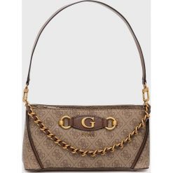 Guess torebka kolor brązowy. Brązowe listonoszki Guess, z aplikacjami, bez dodatków. Za 579.99 zł.