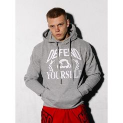 MANTO bluza z kapturem DEFEND melanż. Szare bluzy MANTO, bez wzorów, bez ramiączek, z kapturem. Za 249.00 zł.