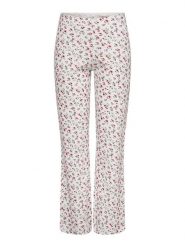 ONLY Spodnie w kolorze biało-czerwonym rozmiar: XS. Białe spodnie materiałowe ONLY, bez wzorów, z bawełny, z podwyższonym stanem. Za 52.99 zł.