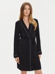 Hunkemöller Szlafrok Essentials 205116 Czarny. Czarne szlafroki damskie Hunkemöller, l, bez wzorów, z syntetyku, bez ramiączek. Za 199.99 zł.