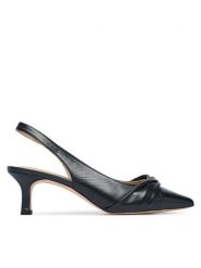 Caprice Czółenka 9-29600-46 Granatowy. Niebieskie czółenka Caprice, bez wzorów, ze skóry, bez obcasa, bez zapięcia. Za 296.99 zł.