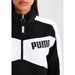 Puma ARCHIVE HALFZIP CREW Bluza black. Niebieskie bluzy marki comma casual identity, z materiału, casualowe. Za 299.00 zł.
