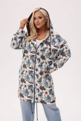 Bluza z kapturem Tropikalna Laguna - lekka jak powiew wiatru PLUS SIZE XXL OVERSIZE. Zielone bluzy Moda Size Plus Iwanek, na jesień, plus size, bez wzorów, z bawełny, eleganckie, bez ramiączek, z kapturem. Za 329.90 zł.