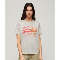 Luźna koszulka graficzna Tonal Vl. Szare t-shirty sportowe Superdry, bez wzorów, bez ramiączek. W wyprzedaży za 148.00 zł.
