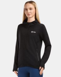 Damska bluza funkcyjna Kilpi SEVELEN-W. Czarne bluzy bez kaptura Kilpi, bez wzorów, z materiału, bez kaptura, trekkingowe. Za 473.69 zł.