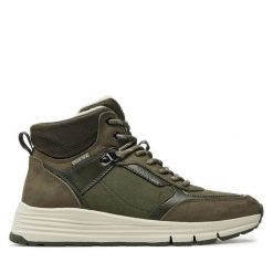 Botki Tamaris. Brązowe botki Tamaris, bez wzorów, bez obcasa, na płaskiej podeszwie, bez zapięcia. Za 299.99 zł.