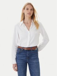 Tommy Hilfiger Koszula WW0WW46597 Écru Regular Fit. Koszule Tommy Hilfiger, bez wzorów, z wiskozy, biznesowe, bez kołnierzyka, bez ramiączek. Za 429.99 zł.