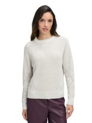 BETTY & CO Sweter w kolorze kremowym rozmiar: 38. Brązowe swetry Betty & Co, bez wzorów, bez ramiączek. Za 159.95 zł.