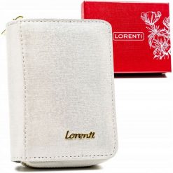 Portfel damski Lorenti 5157-BRS srebrny. Szare portfele LORENTI, bez wzorów, ze skóry. Za 56.05 zł.