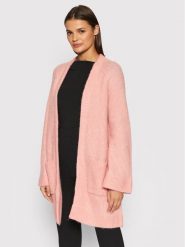 YAS Kardigan Alva 26023556 Różowy Relaxed Fit. Czerwone swetry YAS, xs, bez wzorów, z syntetyku, bez ramiączek. Za 279.99 zł.