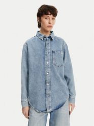 Calvin Klein Jeans Koszula jeansowa J20J225516 Niebieski Relaxed Fit. Niebieskie koszule Calvin Klein Jeans, m, bez wzorów, z bawełny, bez kołnierzyka, bez ramiączek. Za 299.99 zł.