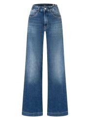 MAC Dżinsy "Rich Palazzo" - Wide fit - w kolorze niebieskim rozmiar: W40/L30. Niebieskie jeansy MAC, l, z aplikacjami, ze skóry, klasyczne, z podwyższonym stanem. Za 299.95 zł.