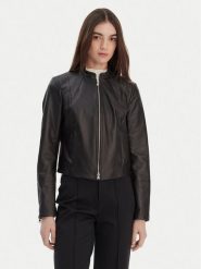 HUGO Kurtka skórzana Lasari 50555743 Czarny Regular Fit. Czarne kurtki Hugo, xs, bez wzorów, ze skóry, bez kaptura. Za 1,849.00 zł.