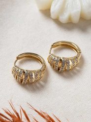 Lodie Silver Pozłacane kolczyki-kreole z cyrkoniami rozmiar: onesize. Szare kolczyki Lodie Silver, z cyrkonią, metalowe. Za 79.77 zł.