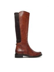 Caprice Oficerki 9-25513-41 Brązowy. Brązowe kozaki Caprice, bez wzorów, z materiału, bez obcasa, na płaskiej podeszwie, bez zapięcia. Za 719.99 zł.