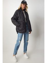 Happiness Istanbul Kurtka przejściowa w kolorze czarnym rozmiar: 36. Czarne kurtki Happiness Istanbul, bez wzorów, bez kaptura. Za 149.31 zł.