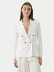 Marella Marynarka Charme 2613041172 Biały Regular Fit. Białe marynarki i żakiety Marella, bez wzorów, z wiskozy, bez ramiączek. Za 1,299.00 zł.