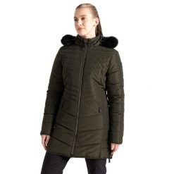 Kurtka Ocieplana Damska Średnia Długość Striking IIII. Brązowe kurtki przeciwdeszczowe Dare 2b, m, bez wzorów, z materiału, z kapturem, trekkingowe. Za 256.99 zł.