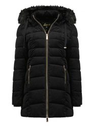 Geographical Norway Płaszcz pikowany "Bilove" w kolorze czarnym rozmiar: M. Czarne płaszcze Geographical Norway, m, bez wzorów, bez kaptura. Za 264.77 zł.