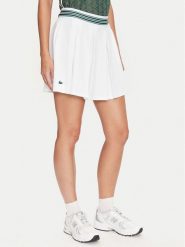 Lacoste Spódnica tenisowa JF0990 Biały Regular Fit. Białe spodnie sportowe Lacoste, bez wzorów, z syntetyku, tenisowe. Za 169.99 zł.