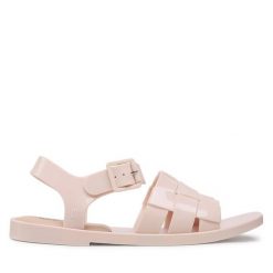 Sandały Melissa. Brązowe sandały Melissa, bez wzorów, bez obcasa, na płaskiej podeszwie, bez zapięcia. Za 219.99 zł.