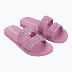 Klapki damskie Ipanema Renda II. Czerwone klapki Ipanema, bez wzorów, bez obcasa, bez zapięcia. Za 69.99 zł.