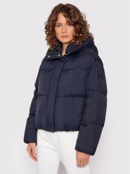 Tommy Hilfiger Kurtka puchowa WW0WW29933 Granatowy Loose Fit. Niebieskie kurtki Tommy Hilfiger, xl, bez wzorów, z puchu, bez kaptura. Za 749.99 zł.
