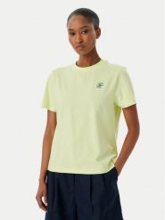 Tommy Hilfiger T-Shirt Logo Embroidery WW0WW48699 Żółty jasny Regular Fit. Żółte t-shirty Tommy Hilfiger, m, bez wzorów, z bawełny, bez kołnierzyka, bez ramiączek. Za 169.99 zł.