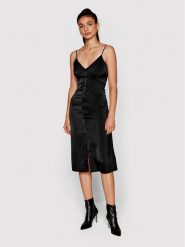 Calvin Klein Jeans Sukienka letnia J20J219640 Czarny Regular Fit. Czarne sukienki Calvin Klein Jeans, m, bez wzorów, z jeansu, bez kołnierzyka, bez ramiączek. Za 319.99 zł.