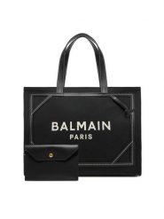 Balmain Torebka DN1FF810TPAC Czarny. Czarne shopper bag Balmain, bez wzorów, z materiału, bez dodatków. Za 4,449.00 zł.