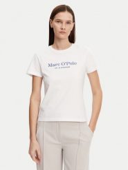 Marc O'Polo T-Shirt 502 2293 51055 Biały Regular Fit. Białe t-shirty Marc O'Polo, l, bez wzorów, z bawełny, bez kołnierzyka, bez ramiączek. Za 99.99 zł.