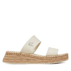 Espadryle Calvin Klein Jeans. Brązowe espadryle Calvin Klein Jeans, bez wzorów, z jeansu, sportowe, bez obcasa. Za 189.99 zł.