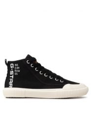 G-Star Raw Trampki Noril Mid Cvs Lgo W 2211 029705 Czarny. Czarne trampki G-Star Raw, bez wzorów, z materiału, retro, bez zapięcia. Za 229.99 zł.