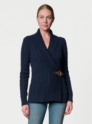 LAUREN RALPH LAUREN Sweter 200808258005 Granatowy Regular Fit. Niebieskie swetry Lauren Ralph Lauren, l, bez wzorów, z bawełny, bez ramiączek. Za 939.99 zł.