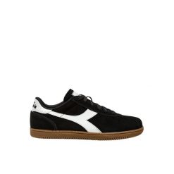Sneakersy Diadora Tokyo. Czarne buty sportowe lifestyle Diadora, bez wzorów, ze skóry, sportowe, bez zapięcia. W wyprzedaży za 336.50 zł.