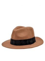 Guess Kapelusz AW9936 WOL01 Brązowy. Brązowe kapelusze Guess, z aplikacjami, z materiału. Za 159.99 zł.