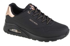 Buty do chodzenia damskie Skechers Uno Shimmer Away. Czarne buty treningowe Skechers, na lato, bez wzorów, z gumy, bez zapięcia, trekkingowe. Za 414.00 zł.