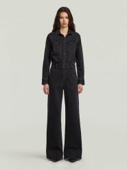 G-Star Kombinezon dżinsowy w kolorze czarnym rozmiar: M. Czarne kombinezony G-Star, m, bez wzorów, retro, bez kołnierzyka, bez ramiączek. Za 348.95 zł.