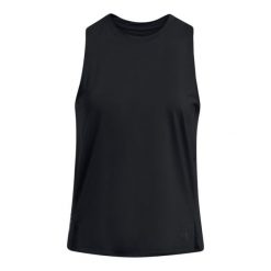 Damski tank top Under Armour Laser. Czarne topy Under Armour, l, bez wzorów, sportowe, bez kołnierzyka, bez ramiączek. W wyprzedaży za 216.35 zł.