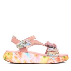 Sandały Laura Vita. Czerwone sandały LAURA VITA, bez wzorów, bez obcasa, na płaskiej podeszwie, bez zapięcia. Za 439.99 zł.