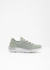 Wygodne sneakersy Kangaroos, wsuwane, z pianką memory. Zielone buty sportowe lifestyle bonprix, bez wzorów, sportowe, bez zapięcia. Za 179.99 zł.