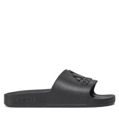 Klapki adidas. Czarne klapki adidas, bez wzorów, sportowe, bez obcasa, bez zapięcia. Za 119.99 zł.