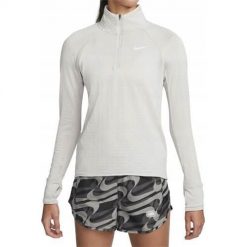 Bluza treningowa damska Nike Therma-FIT. Brązowe bluzy Nike, bez wzorów, bez kaptura, na fitness i siłownię. Za 271.00 zł.